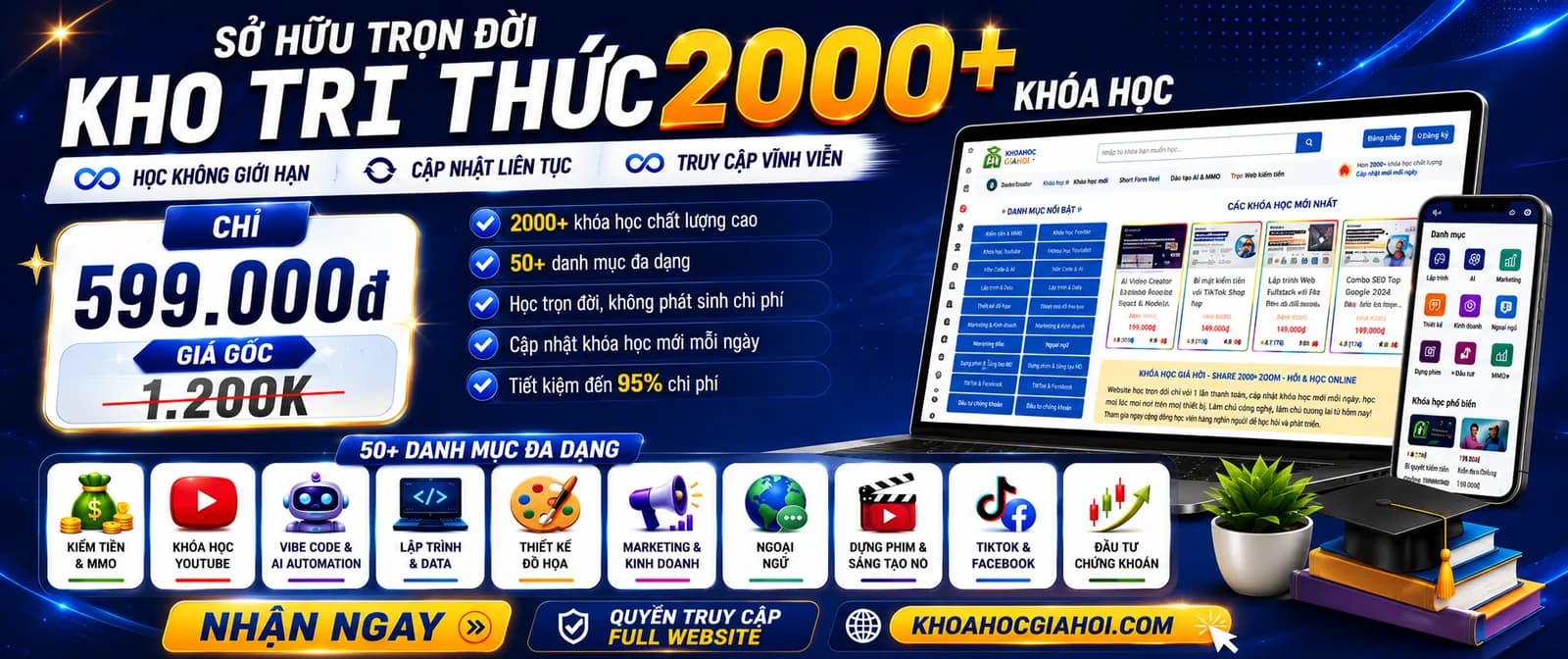 Kho tri thức 2000+ khóa học